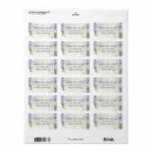 Blauwe Hydrangea Bracket Floral Formele Bruiloft Etiket (Full Sheet)