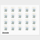 Blauwe Hydrangea Bruidsbruiloft Dank Je Sticker (Vel)