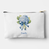 Blauwe Hydrangea Bruidsmeisje Cosmetische Etui (Achterkant)