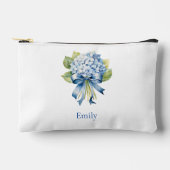 Blauwe Hydrangea Bruidsmeisje Cosmetische Etui (Voorkant)