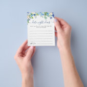 Blauwe Hydrangea Bruidsmeisjes Borrel Date Night I Flyer (Hand)
