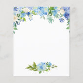 Blauwe Hydrangea Bruidsmeisjes Borrel Date Night I Flyer (Achterkant)