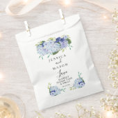 Blauwe Hydrangea bruiloft gunsttassen Bedankzakje (Geknipt)