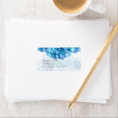 Blauwe Hydrangea Bruiloft Retouradres Labels (Insitu)