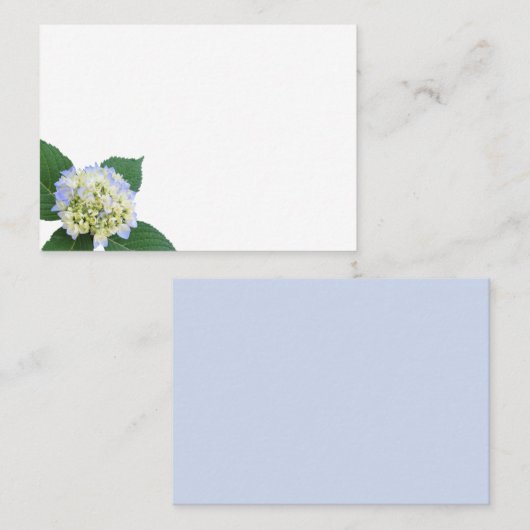 Blauwe hydrangea Bud blauw witte kaartjes (Voorkant / Achterkant)