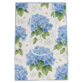 Blauwe Hydrangea-cadeautas | Trouw & Bruidsfeest Medium Cadeauzakje (Achterkant)