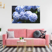 Blauwe Hydrangea Canvas Print (Insitu (Woonkamer))