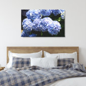 Blauwe Hydrangea Canvas Print (Insitu (Slaapkamer))
