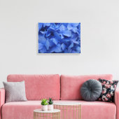 Blauwe Hydrangea Canvas Print (Insitu (Woonkamer))
