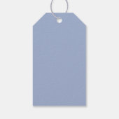 Blauwe Hydrangea Champagneglas Favor Tag Cadeaulabel (Achterkant)
