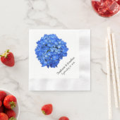 Blauwe Hydrangea Custom Bloemen Papier Servetten (Insitu)