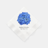 Blauwe Hydrangea Custom Bloemen Papier Servetten (Hoek)