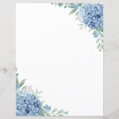 Blauwe Hydrangea Dankbaarheidsjournaal Papierblad (Achterkant)