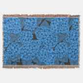 Blauwe hydrangea deken (Voorkant)