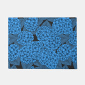 Blauwe hydrangea deurmat (Voorkant)
