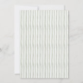 Blauwe Hydrangea en Strepen Bruidsdouche Kaart (Achterkant)