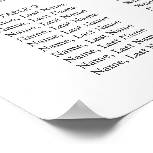 Blauwe Hydrangea Eucalyptus 12 Tafels Zitschema Poster (Hoek)