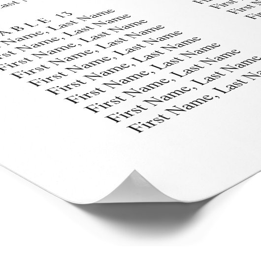 Blauwe Hydrangea Eucalyptus 16 Tafels Zitschema Poster (Hoek)