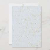 Blauwe hydrangea Floral Gold Geometric Lijst Kaart (Achterkant)