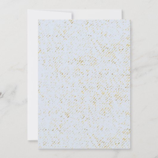 Blauwe hydrangea Floral Gold Geometric Lijst Kaart (Achterkant)