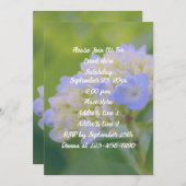 Blauwe Hydrangea Flower Party Kaart (Voorkant / Achterkant)