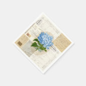 Blauwe Hydrangea Franse Ephemera servetten (Hoek)
