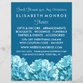 Blauwe hydrangea, gebrande Adverteren Flyer (Voorkant)