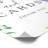 Blauwe Hydrangea Geschenken en Kaarten Bord Poster (Hoek)