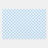 Blauwe Hydrangea Gingham en Polka Dot Patroon Inpakpapier Vel (Voorkant 2)