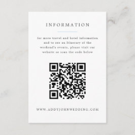 Blauwe Hydrangea Grand-millennial bruiloft info Informatiekaartje