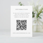 Blauwe Hydrangea Grand-millennial bruiloft info RSVP Kaartje (Staand voorkant)