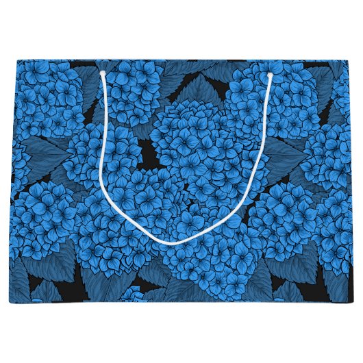 Blauwe hydrangea groot cadeauzakje (Voorkant)