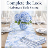 Blauwe Hydrangea Hamptons Tafelloper
