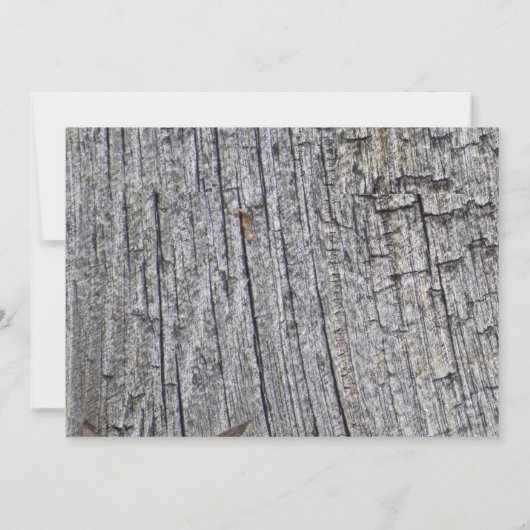 Blauwe hydrangea-herhoorn met houten hart bruiloft kaart (Achterkant)