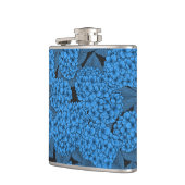 Blauwe hydrangea heupfles (Links)