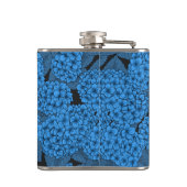 Blauwe hydrangea heupfles (Achterkant)