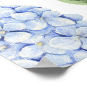 Blauwe Hydrangea Klassieke Rand, XL Trouw Welkom Poster (Hoek)