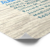 Blauwe hydrangea Licht Rood Tafelzitje Poster (Hoek)