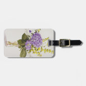 Blauwe hydrangea met gele losestrife bagagelabel (Voorkant horizontaal)