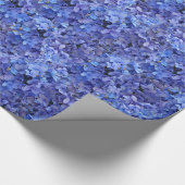 Blauwe hydrangea met papierglansvulling cadeaupapier (Hoek)