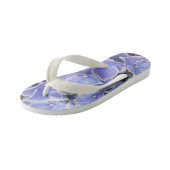 Blauwe hydrangea met witte randen Kinder Teenslipp Teenslippers (Schuin)