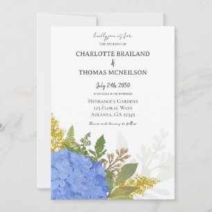 Blauwe Hydrangea Moderne Artistieke Bloemen Bruilo Kaart
