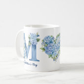Blauwe Hydrangea Moederdag Koffiemok (Voorkant links)