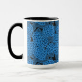 Blauwe hydrangea mok (Links)