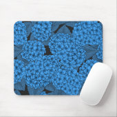 Blauwe hydrangea muismat (Met muis)
