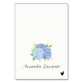 Blauwe Hydrangea Naam Pluimvee Maaltijd Optie Plaa Kaart (Voorkant)