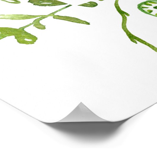 Blauwe Hydrangea Oefenavond Eettafelkaart Poster (Hoek)