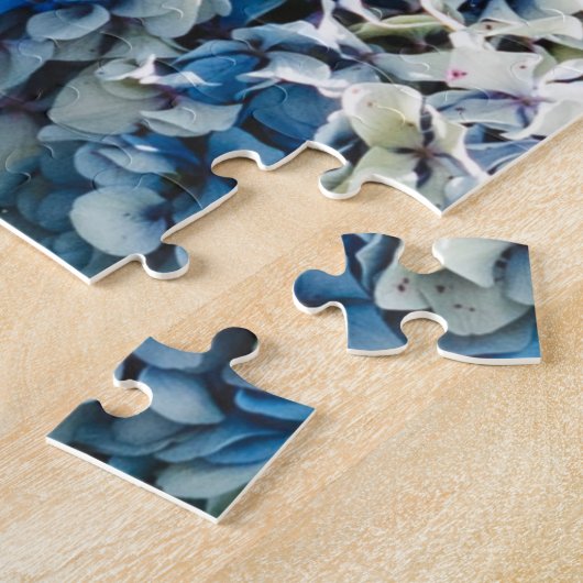 Blauwe hydrangea op gradiëntoceaan legpuzzel (Zijkant)