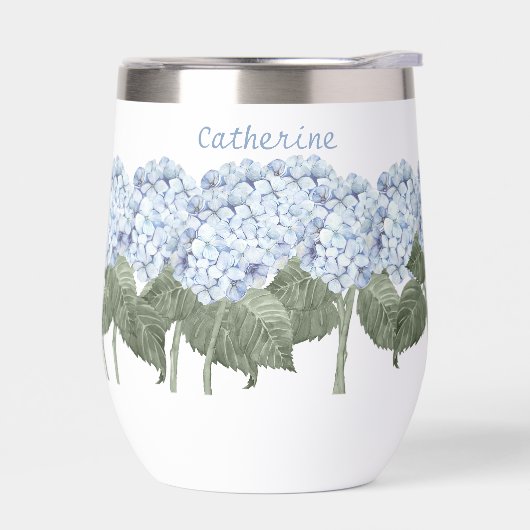 Blauwe Hydrangea Op maat gemaakte naam Geïsoleerde (Links)