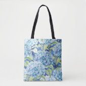 Blauwe hydrangea overal tas (Voorkant)